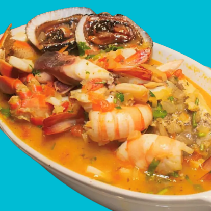 Parihuela de Filete de Pescado y Mariscos