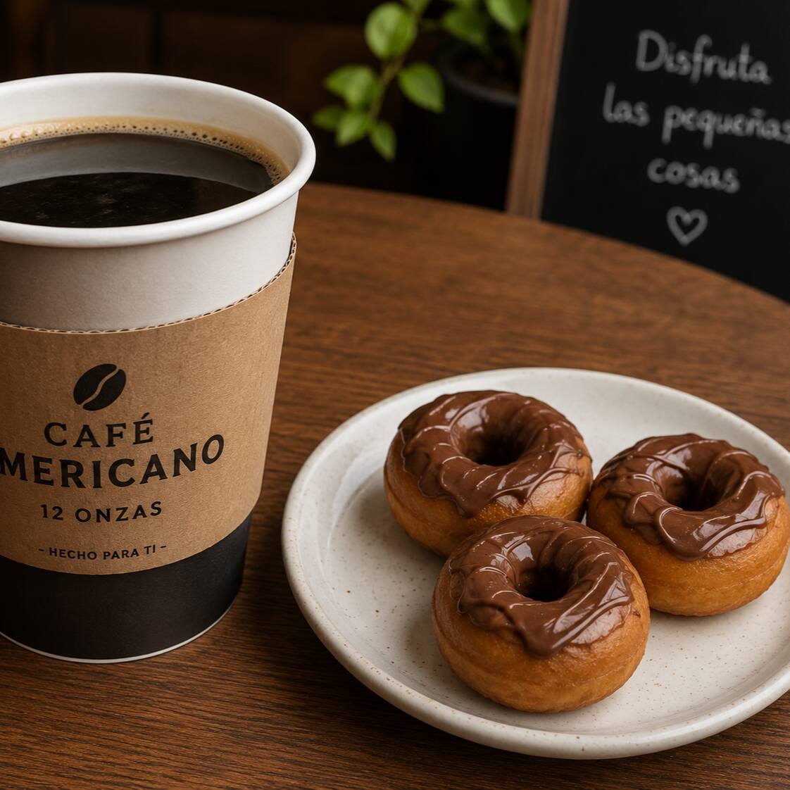 Café Americano + Donitas
