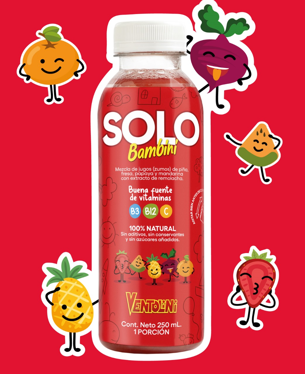 Zumo Bambini Rojo 250ml