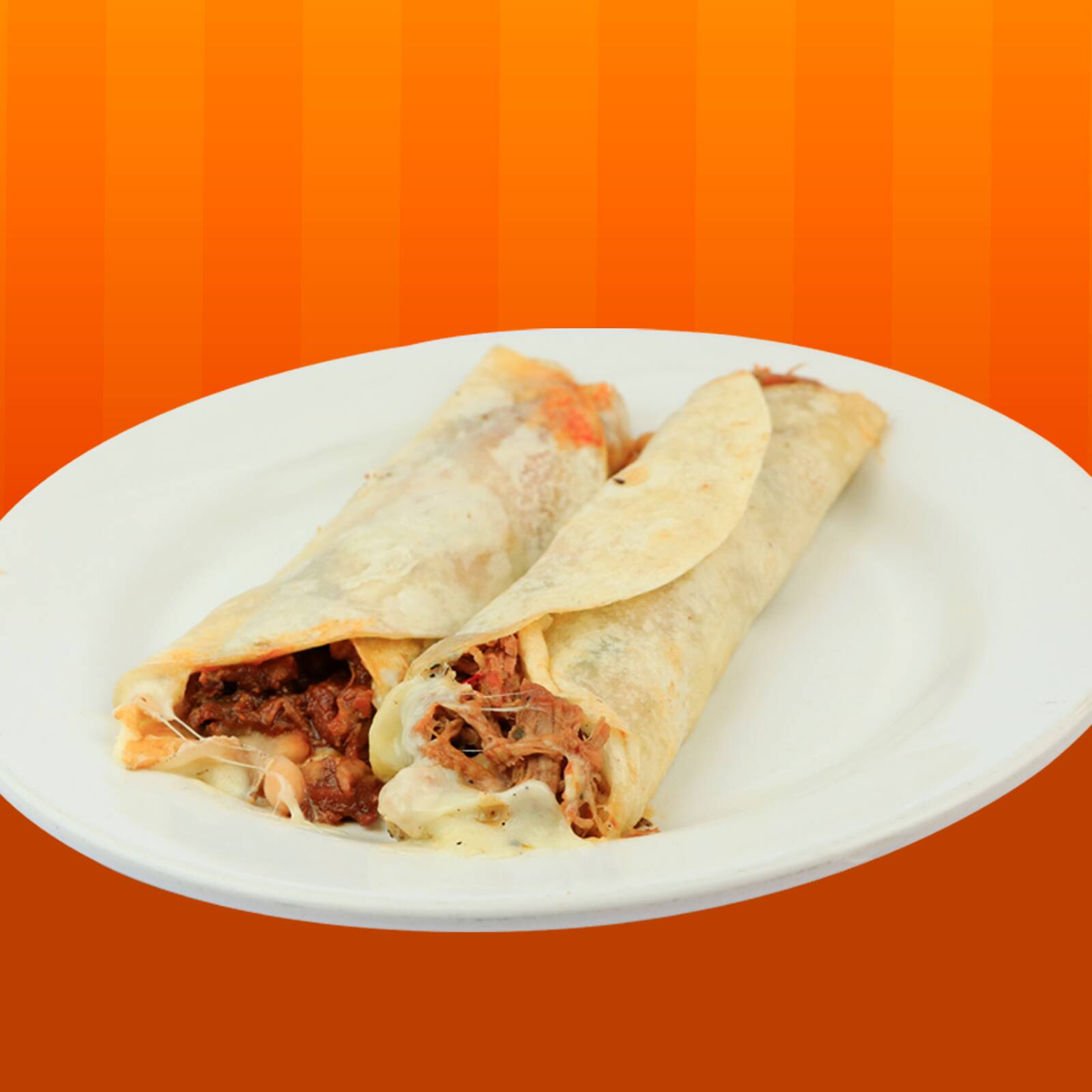 Burritos con Guisado y Queso