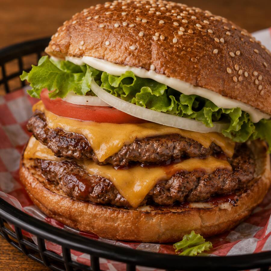 Hamburguesa Doble Con Queso