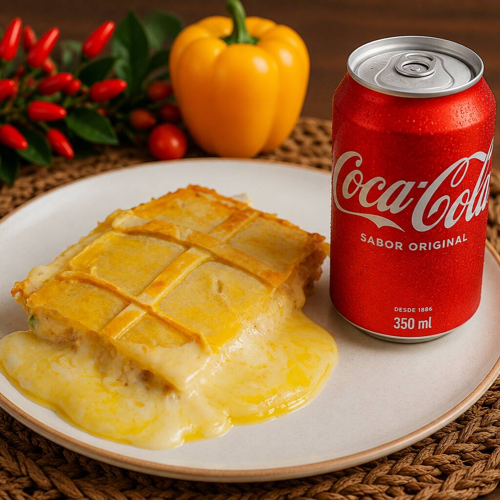 Deliciosa Torta de Frango + 1 bebida à sua escolha