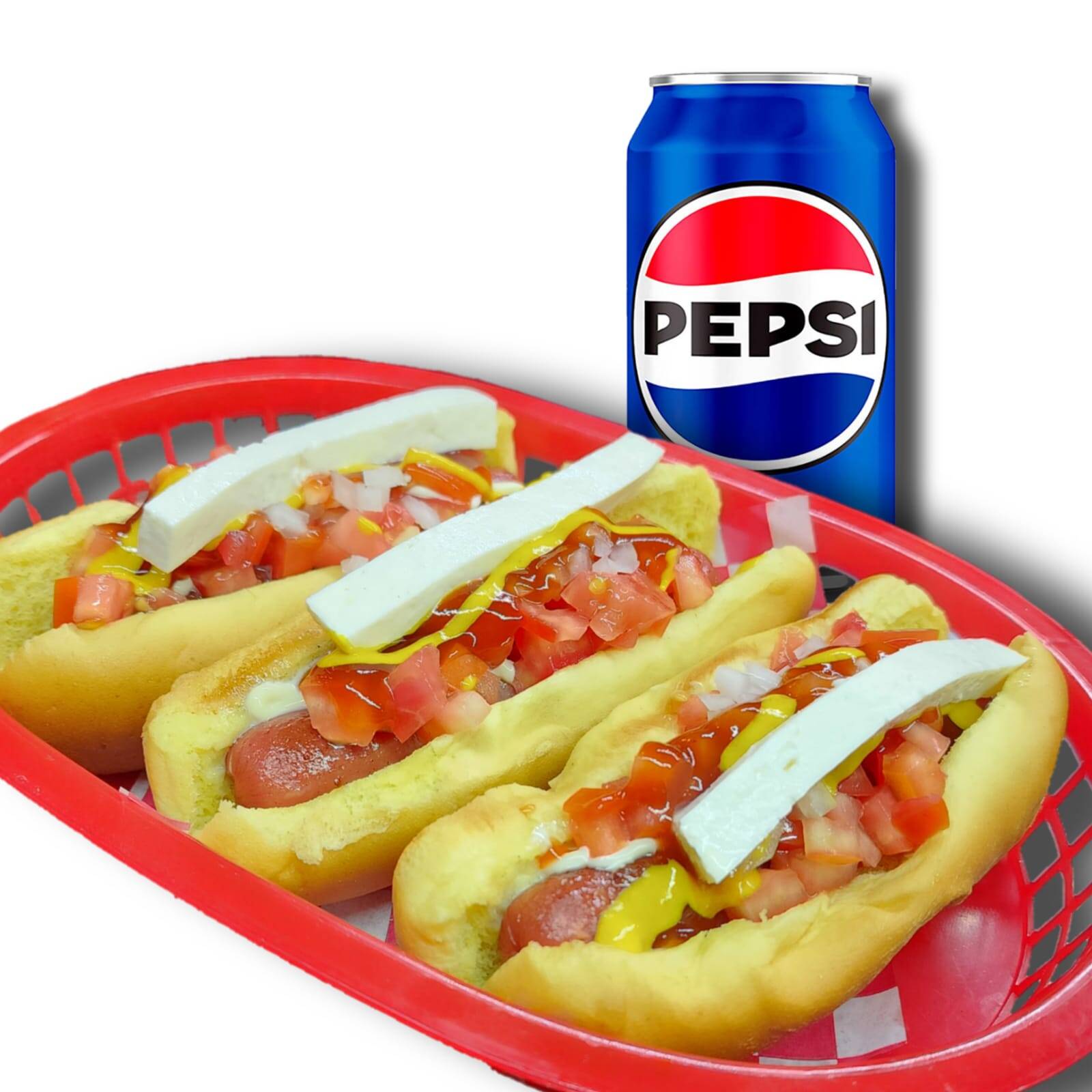 Combo 3 Hot Dogs + 1 Refresco a Tu Eleccion