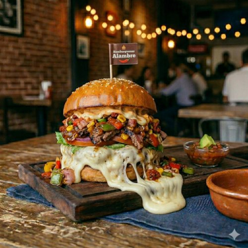 Hamburguesa con Alambre