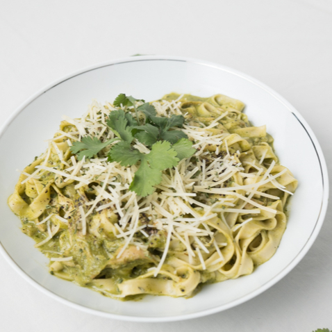 Pasta al Cilantro y Jalapeño