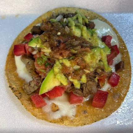 taco mixto asada y chorizo