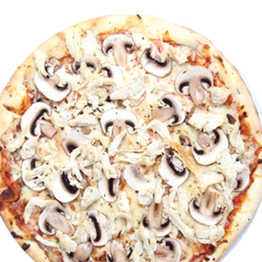 Pizza Mediana de Pollo con Champiñones