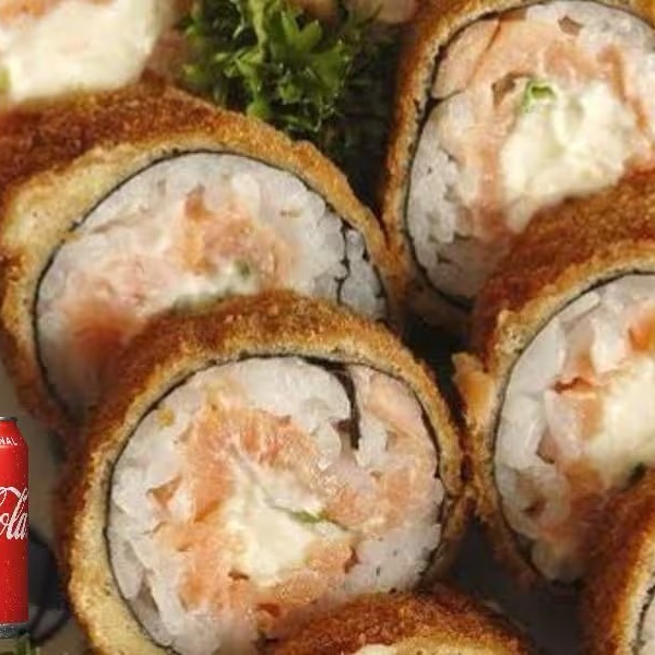 30 cariocas de uma deliciosa de skin com cream cheese Polenghi + uma coca cola Original 350ml
