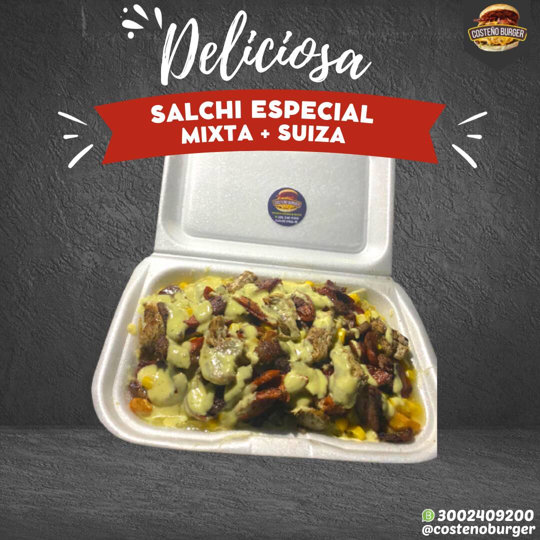 SALCHI ESPECIAL MIXTA + SUIZA