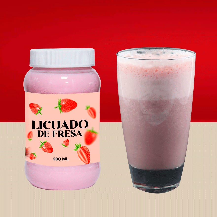 Licuado De Fresa 500 ml