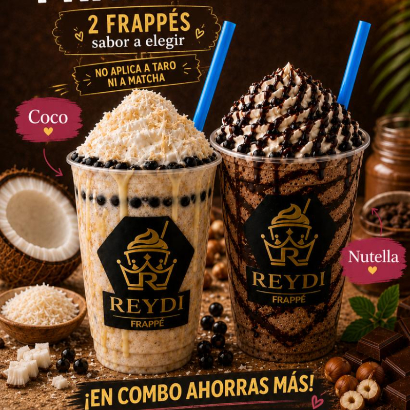 Combo Frappés Coco y Nutella