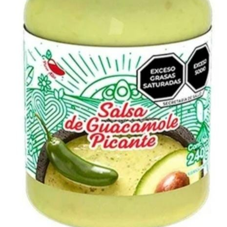 Botella de Salsa Guacamole NO Picante