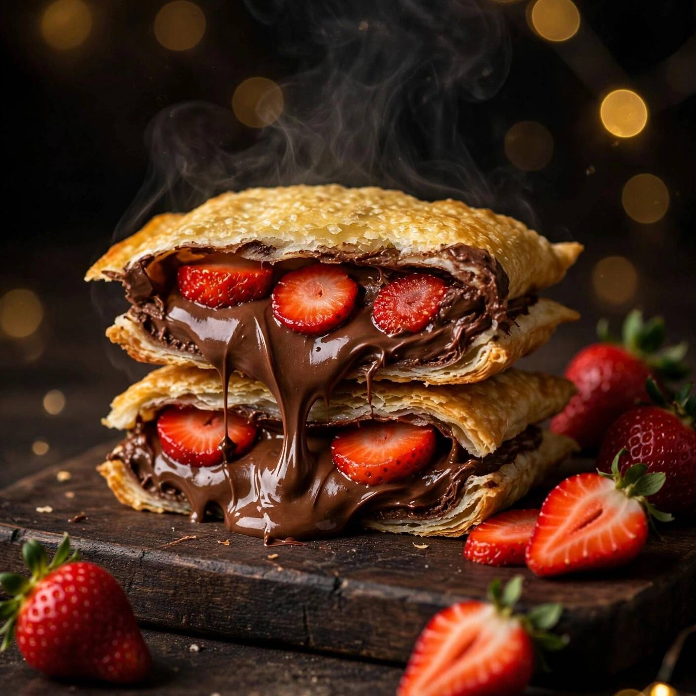Delicioso pastel recheado de Nutella c/ Morango
