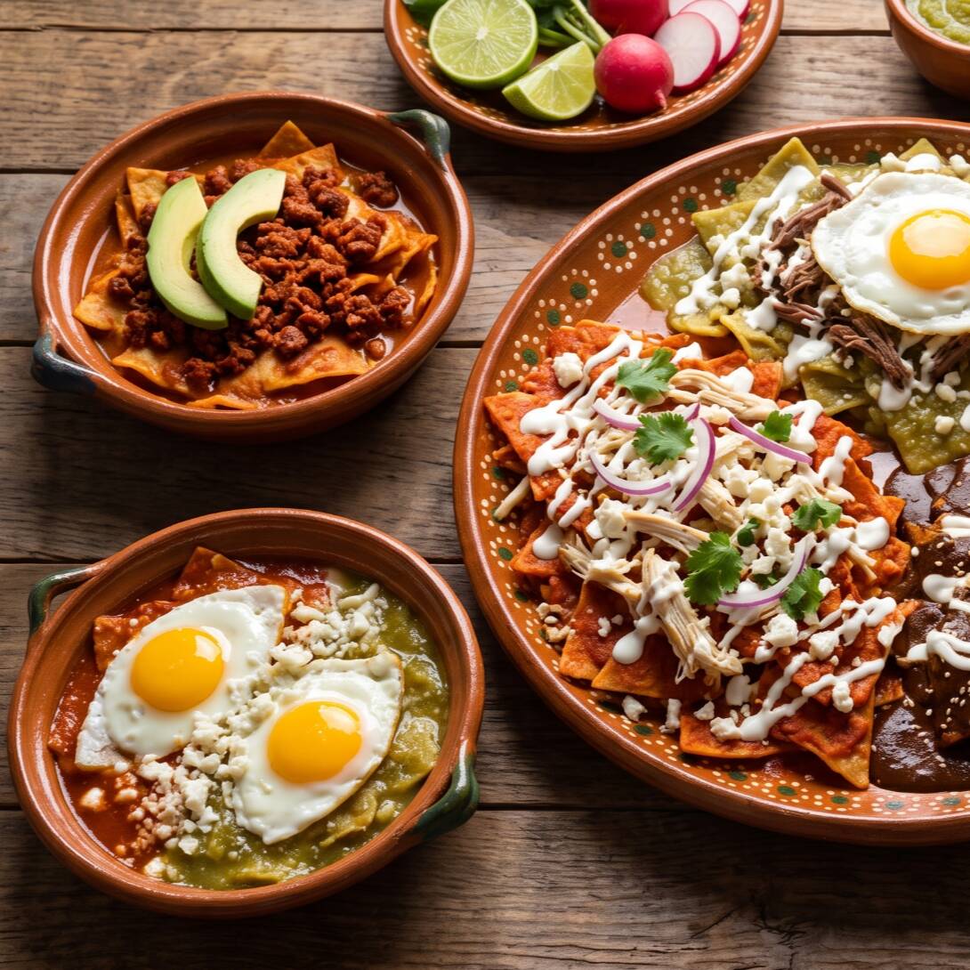 Chilaquiles con Huevos Estrellados