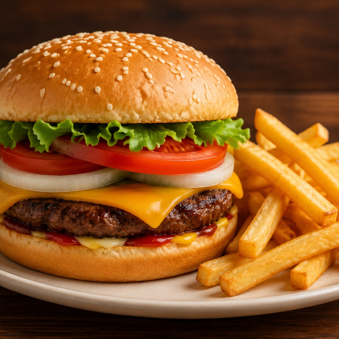 Hamburguesa Clásica + Papas a la Francesa