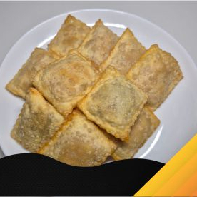 Monte do seu Jeito, cada salgado pesa em média 30 gramas e cada mini pastel pesa em média 20 gramas.