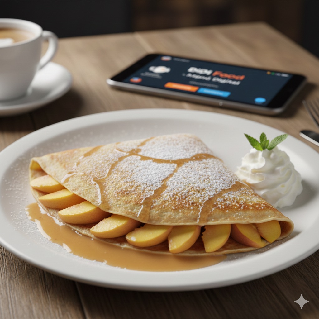 Crepa Durazno con Leche