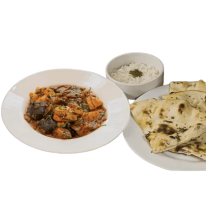 Aloo Baigan Combo (Vegano)