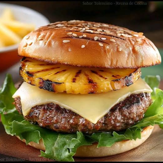 Hamburguesa Sencilla Hawaiiana