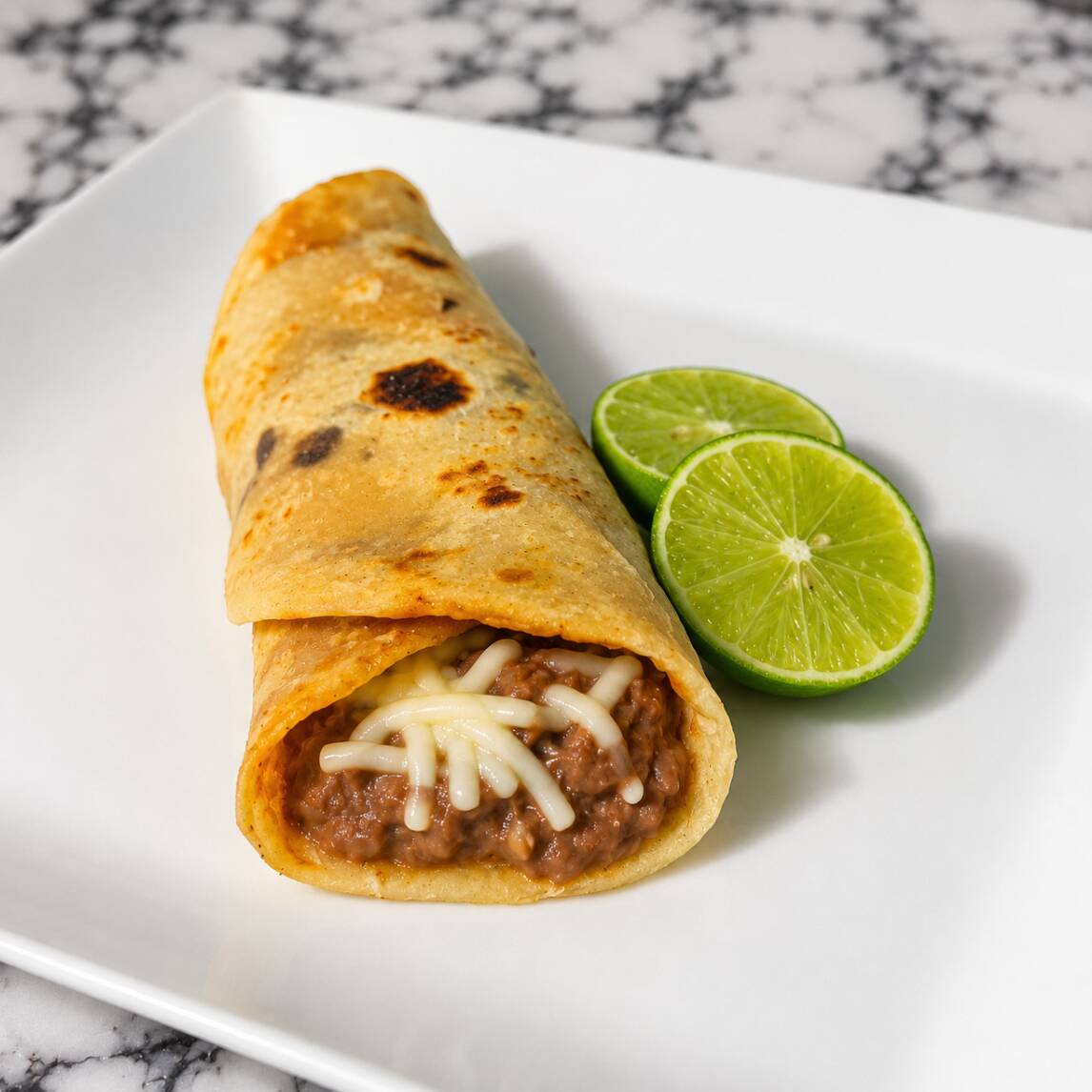 Taco De Frijol Con Queso