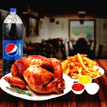 1 Pollo y PEPSI de 1 Lt