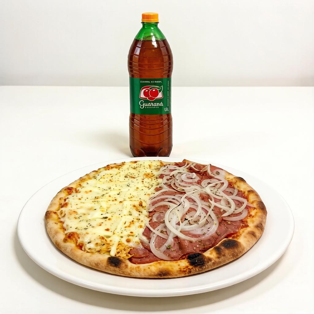 1 PIZZA GRANDE 0 PEDAÇOS + 1 GUARANA 1,5l