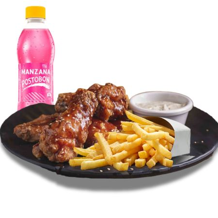 6 Trozos de Alitas🍟 + Gaseosa 250ml
