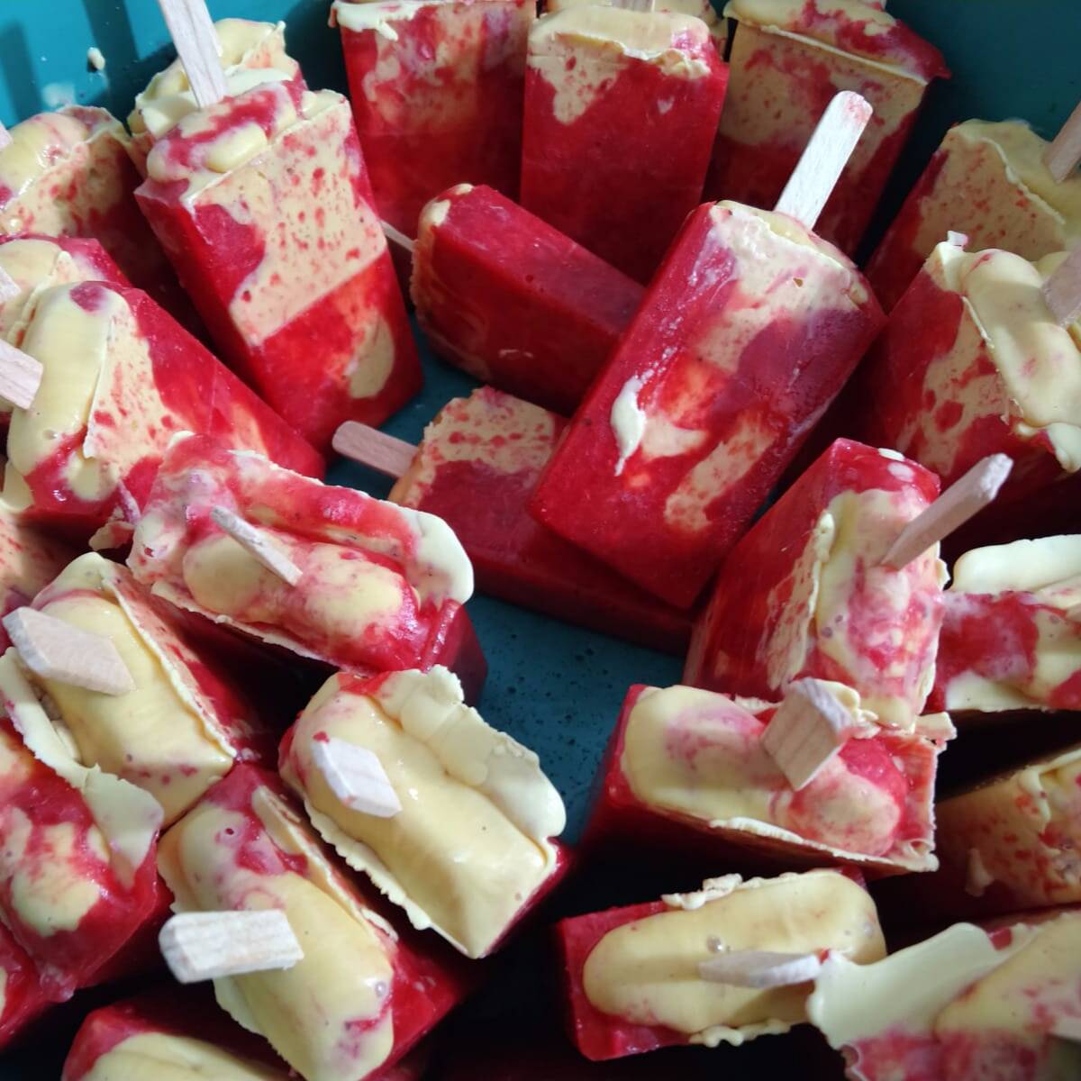 Paleta de Vainilla con Fresa