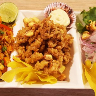 Ceviche + Chicharrón + Arroz con Mariscos
