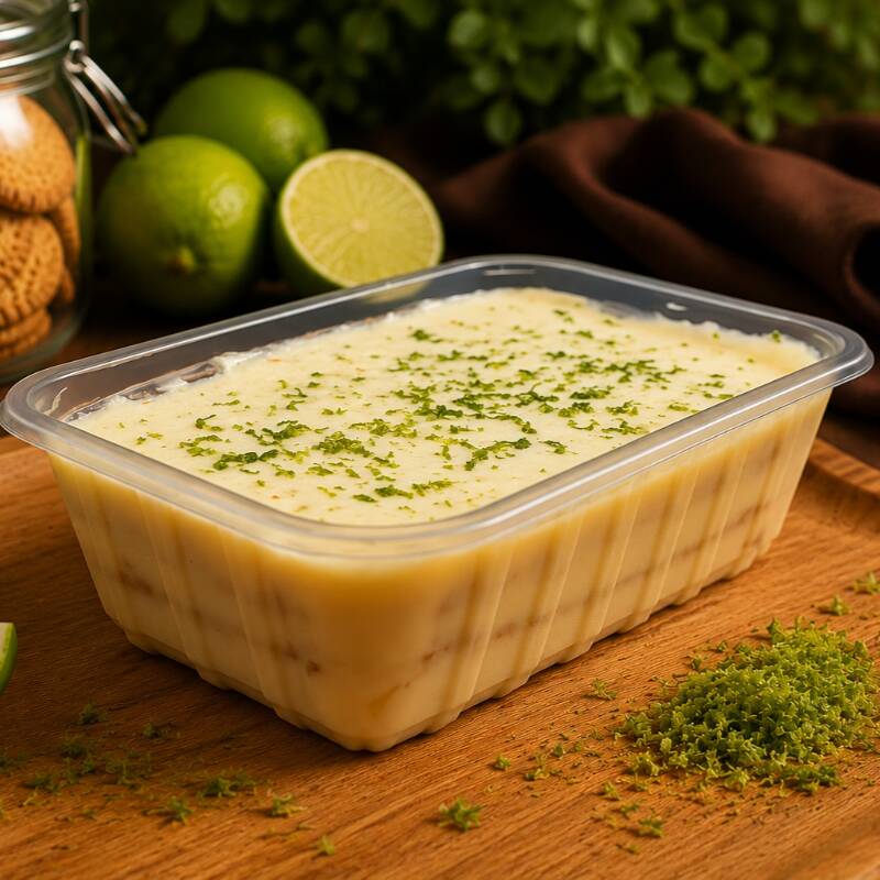 Camadas de biscoito e mousse caseiro de limão. Uma receita tradicional e deliciosa.