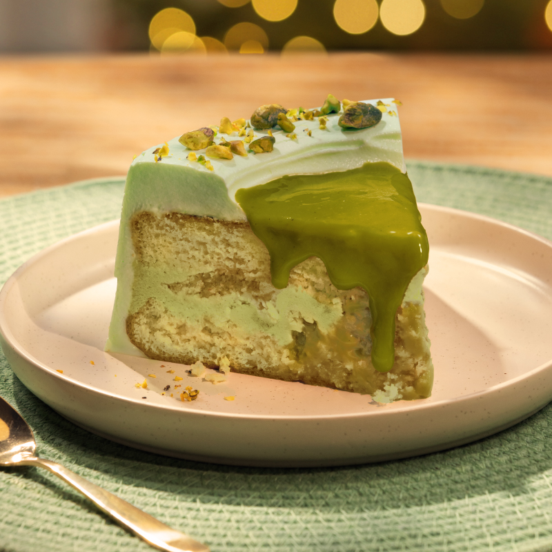Porción Torta Rossana Pistacho
