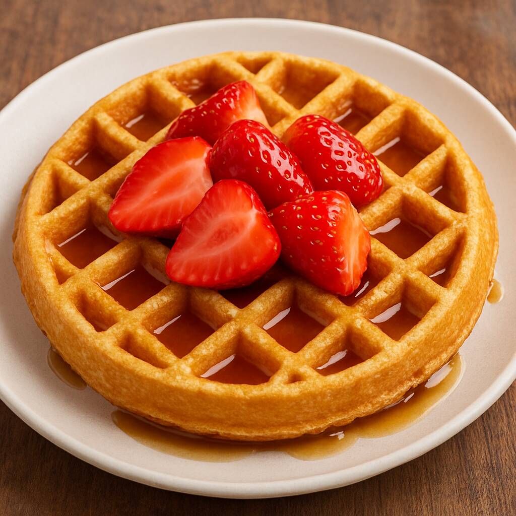 Waffle con Fresa