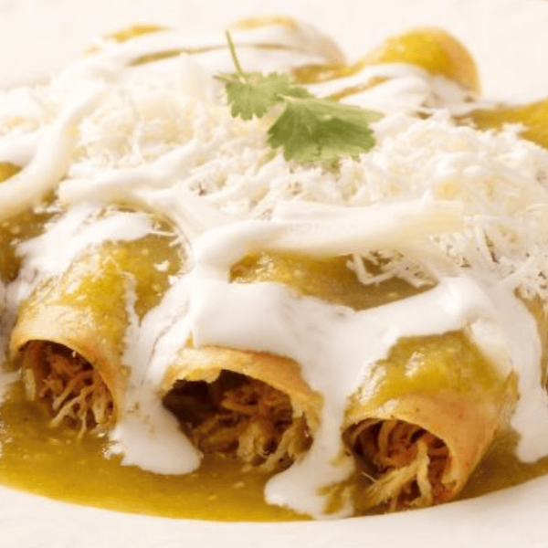 1/2 Orden de Enchiladas con Pollo