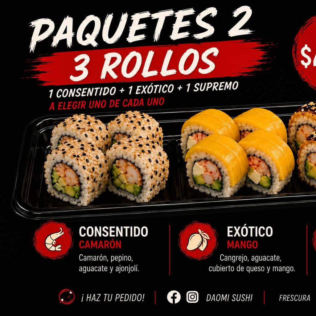 Paquete 2, 3 Rollos