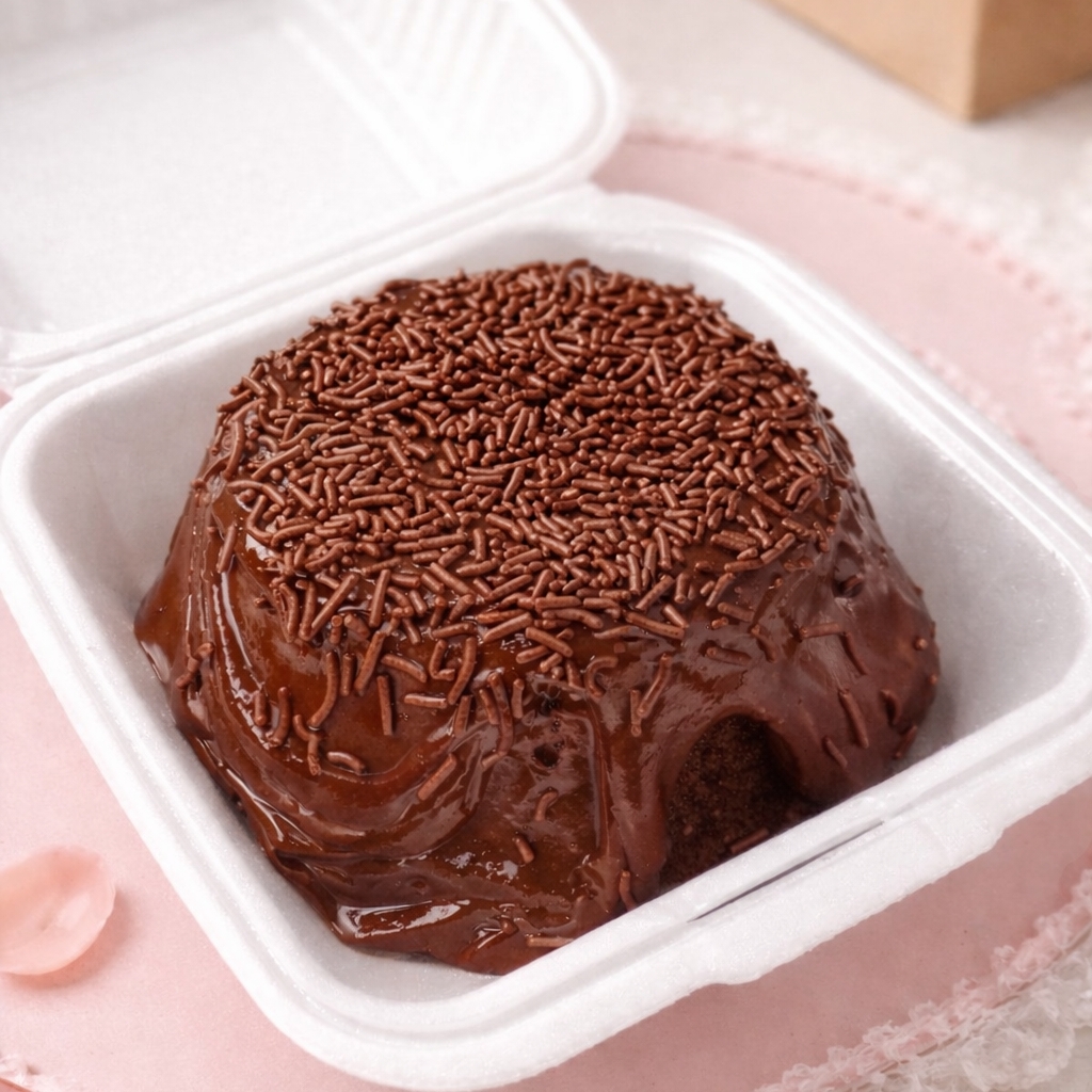 Massa Chocolate + cobertura de brigadeiro 50% cacau