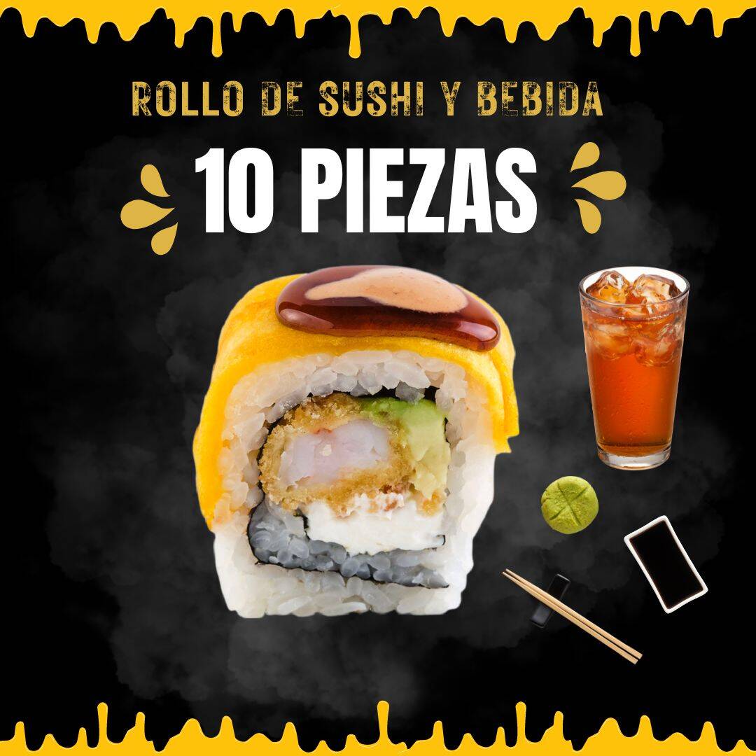ROLLO DE PLATANO MADURO + TÈ FRIO (10 Unidades)