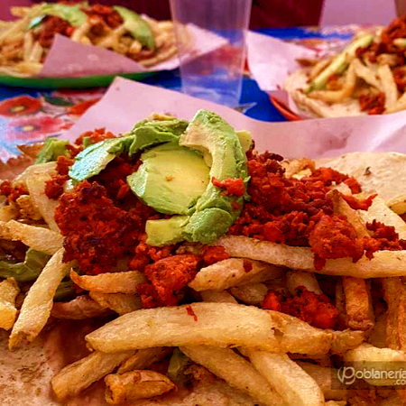 K TACO CHORIQUESO CON PAPAS + POSTRE SORPRESA