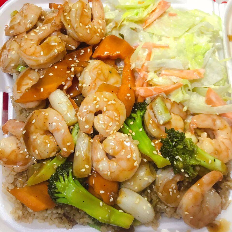 Teriyaki de camarones
