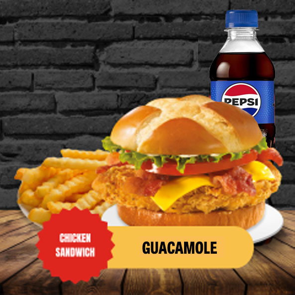 Combo Chicken Sándwich Deluxe Guacamole Bacon