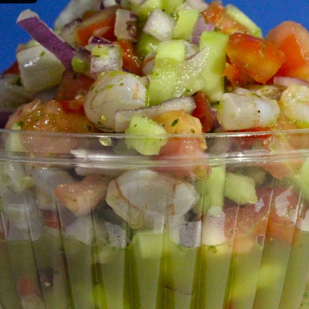 14 Tostadas Ceviche Bañado en Salsa Verde
