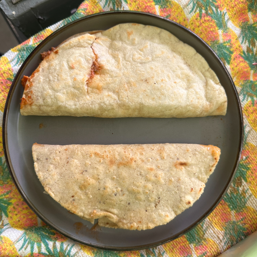 QUESADILLA DE MAIZ Y ARINA