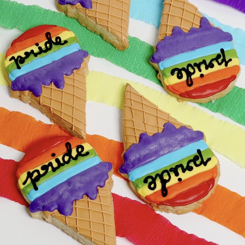 Galleta Pride-cream cone