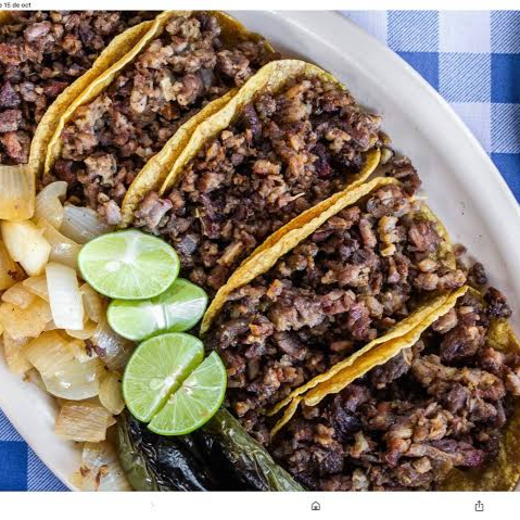 Orden de tacos de carne asada