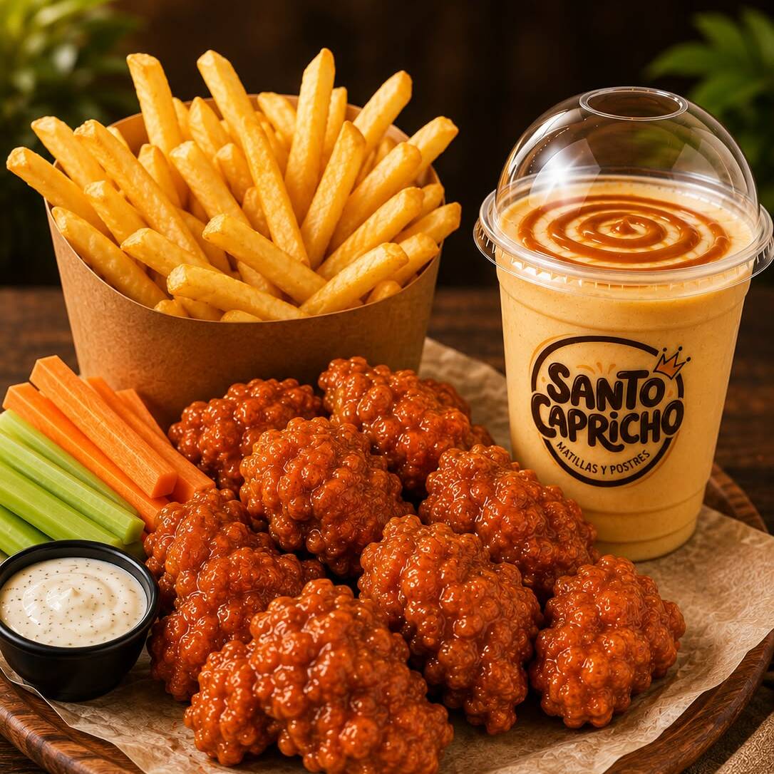 Combo DULCE CAPRICHO B (6Boneless +Papas +Postre)