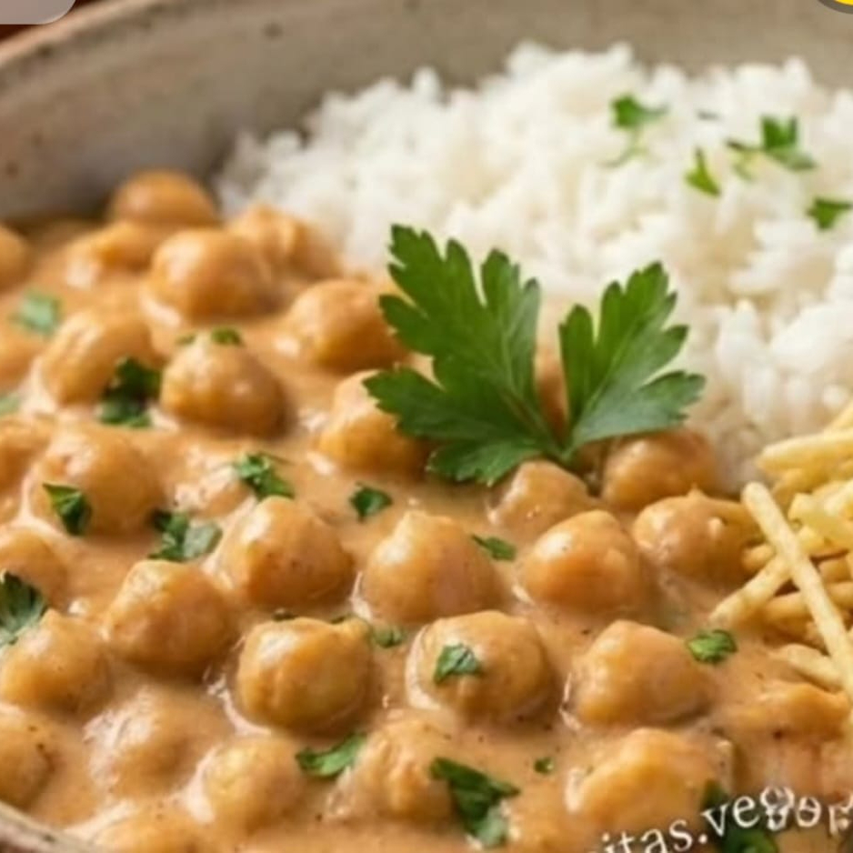 Strogonoff de grão de bico, super cremoso ideal para quem não come carne