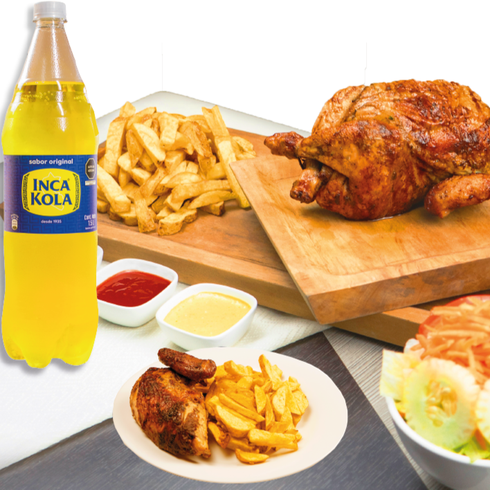 Pollo a la Brasa+ Papa+ 1/4 de Pollo+Papa+Ensalada
