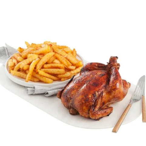 1 Pollo Entero + Papas + Cremas