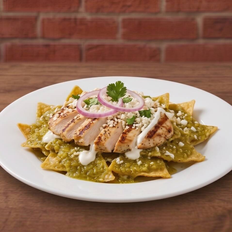Chilaquiles con Pechuga o Carne Asada