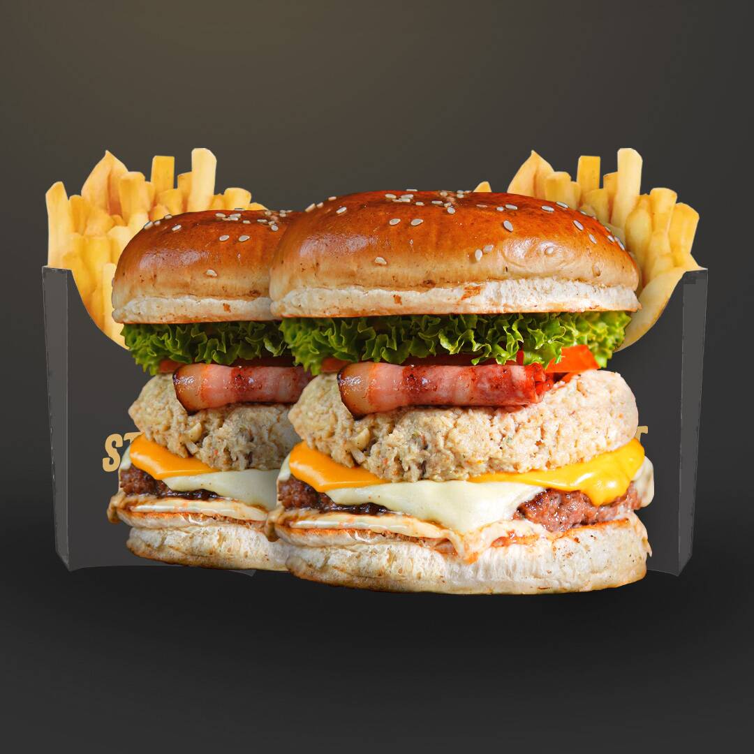 2x1 Rock Burger + Papas