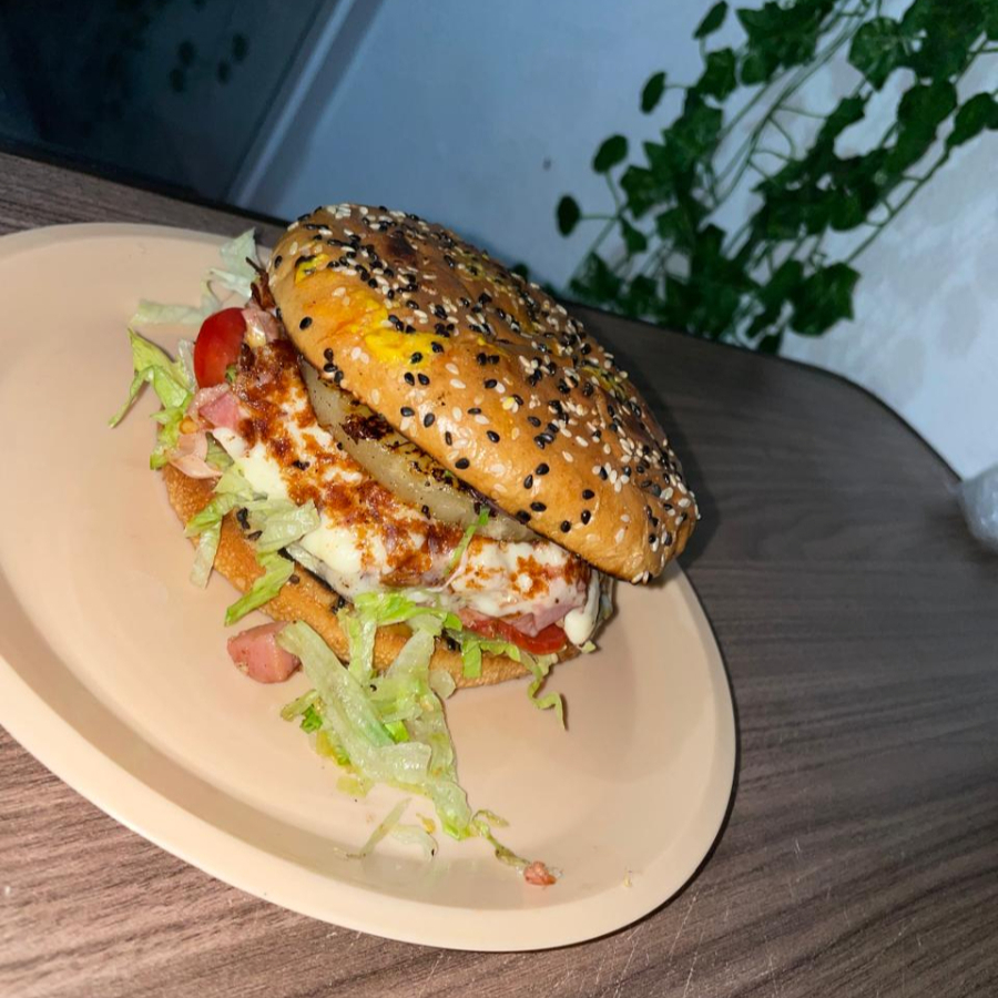 Hamburguesa con piña